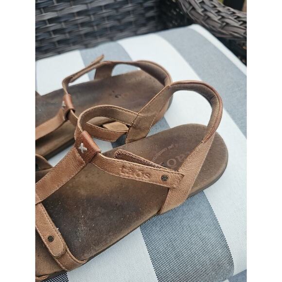 Taos Trophy 2 Sandals Women's Size 10 Brown Leather Strappy Comfort Walking - Picture 4 of 15